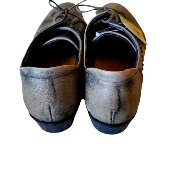 Naot Women's Menswear Gray Lace Up Oxfords Grey Leather New in Box Size 40 - Picture 6 of 7